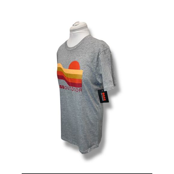 Bass Outdoor Mens Short Sleeve Crew Neck Graphic Tee, Gray, size M - Picture 3 of 10